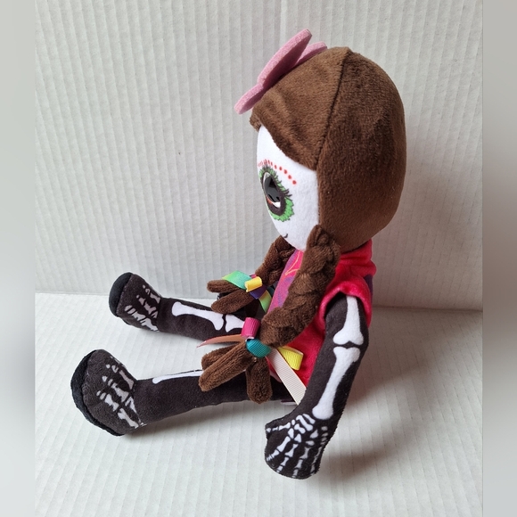 Normita Sugar Skull Plush Doll 12.5" Day of the Dead - Picture 2 of 7